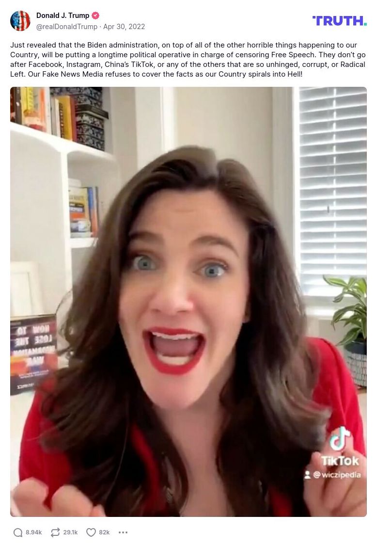 Post preview from Donald Trump