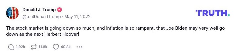 Post preview from Donald Trump