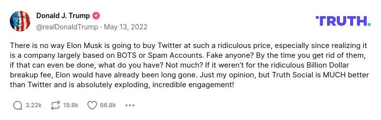 Post preview from Donald Trump