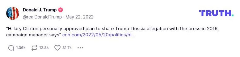 Post preview from Donald Trump