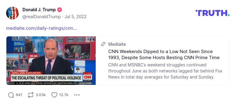 Post preview from Donald Trump