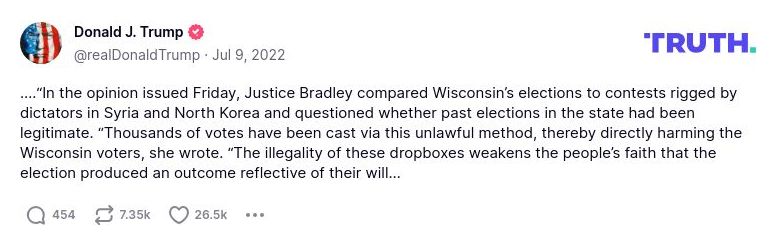 Post preview from Donald Trump