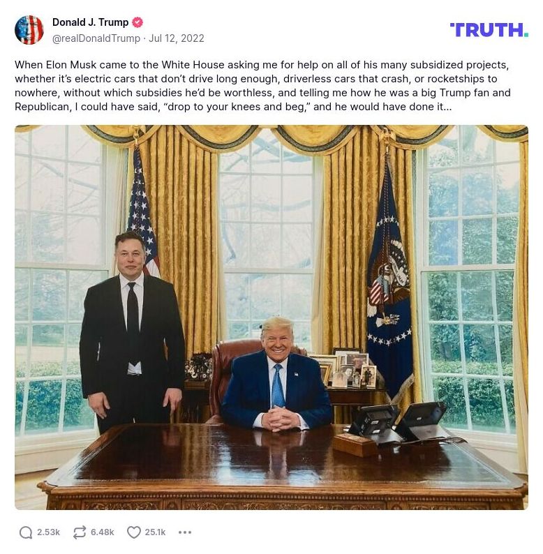 Post preview from Donald Trump