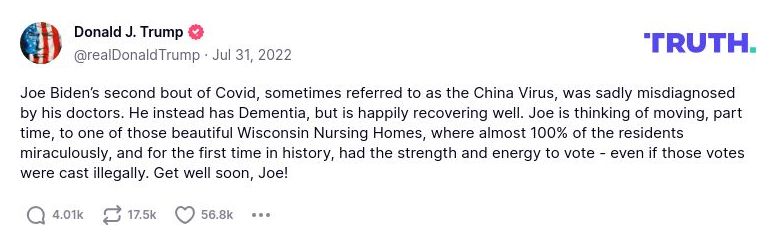 Post preview from Donald Trump