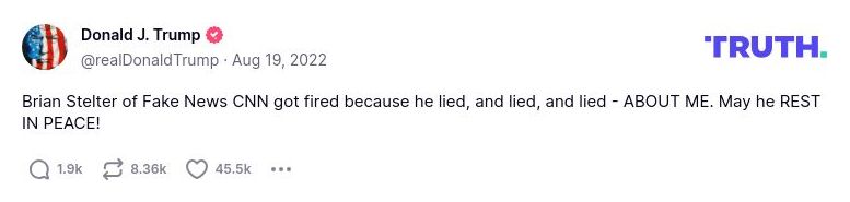 Post preview from Donald Trump