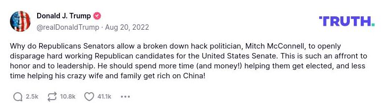 Post preview from Donald Trump