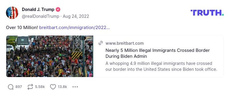 Post preview from Donald Trump