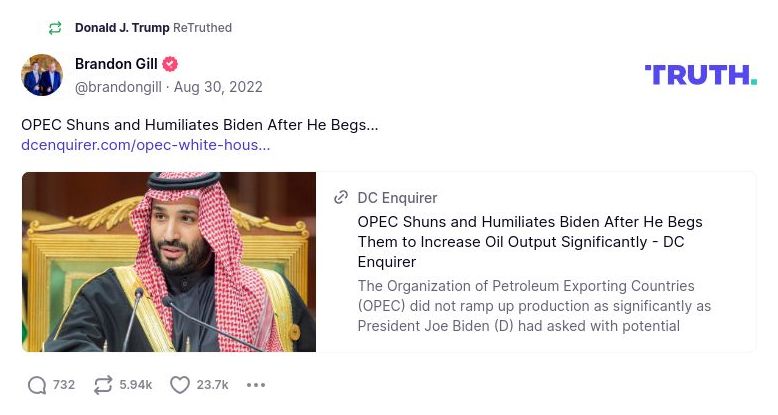 Post preview from Donald Trump