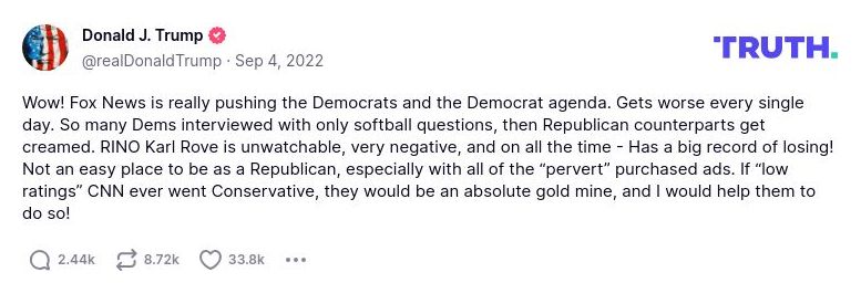 Post preview from Donald Trump