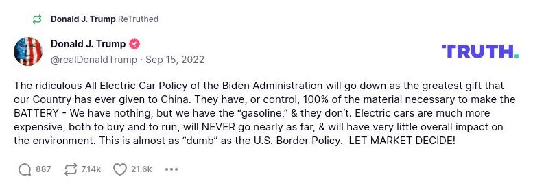 Post preview from Donald Trump