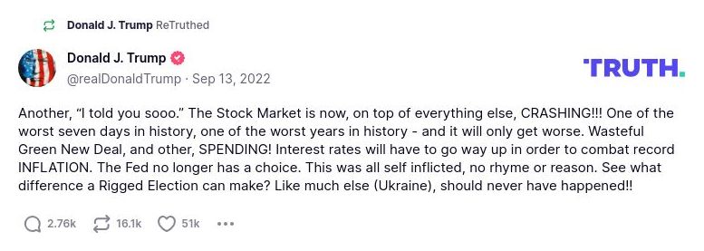 Post preview from Donald Trump