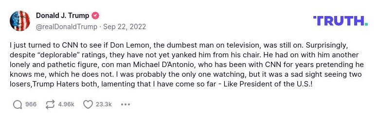 Post preview from Donald Trump