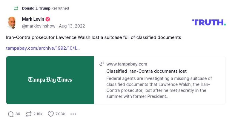 Post preview from Donald Trump