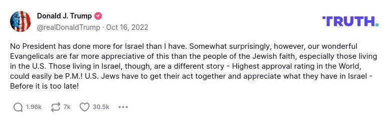 Post preview from Donald Trump