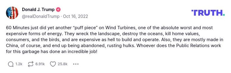 Post preview from Donald Trump