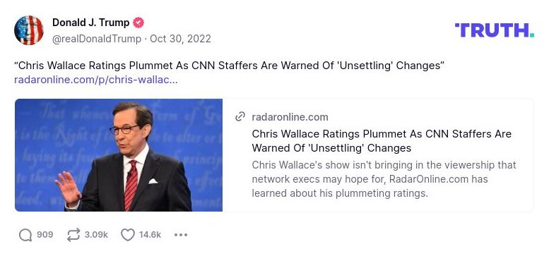 Post preview from Donald Trump