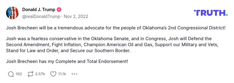 Post preview from Donald Trump