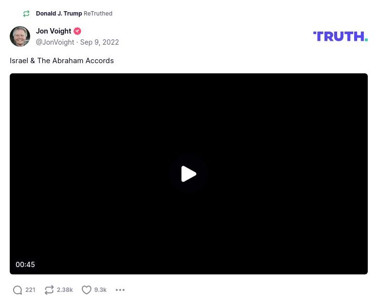 Post preview from Donald Trump