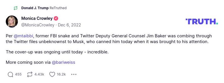 Post preview from Donald Trump