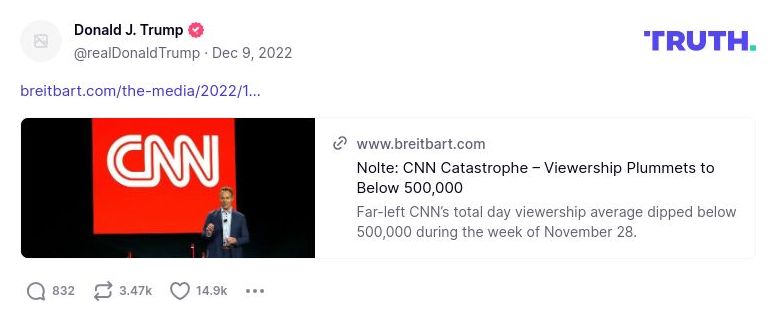 Post preview from Donald Trump