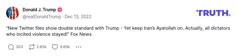 Post preview from Donald Trump