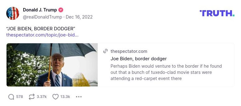 Post preview from Donald Trump