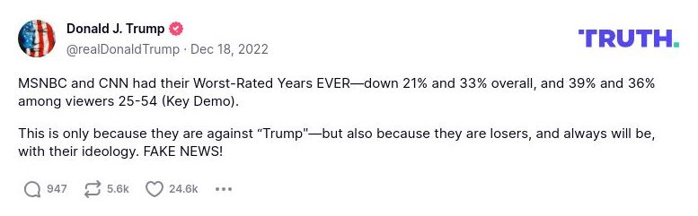 Post preview from Donald Trump