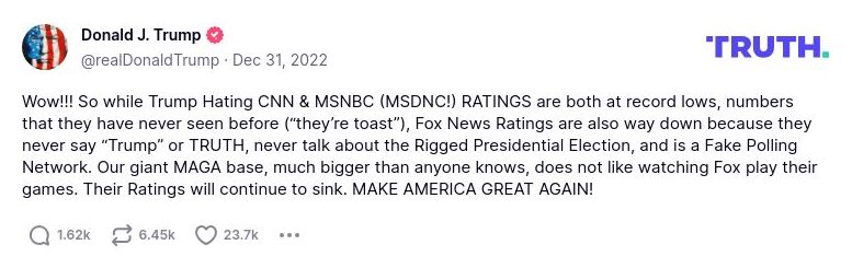 Post preview from Donald Trump