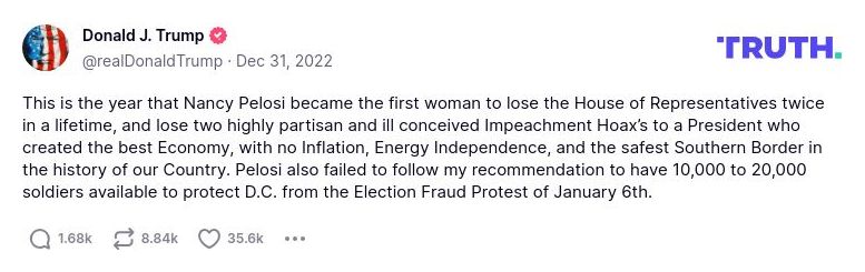 Post preview from Donald Trump