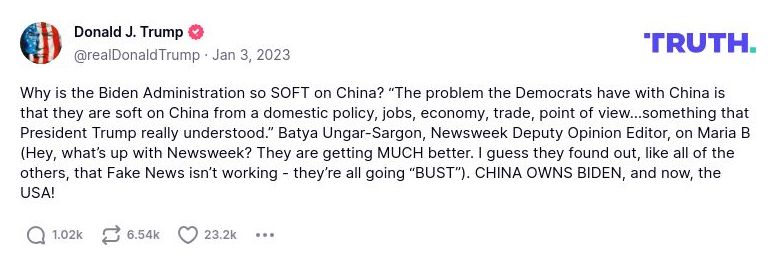 Post preview from Donald Trump