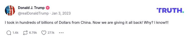 Post preview from Donald Trump