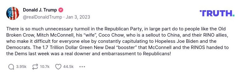 Post preview from Donald Trump