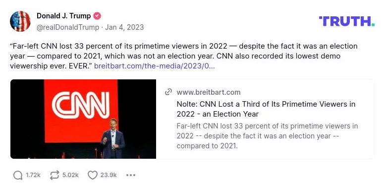 Post preview from Donald Trump