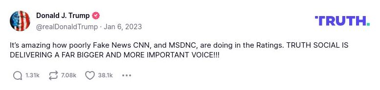 Post preview from Donald Trump