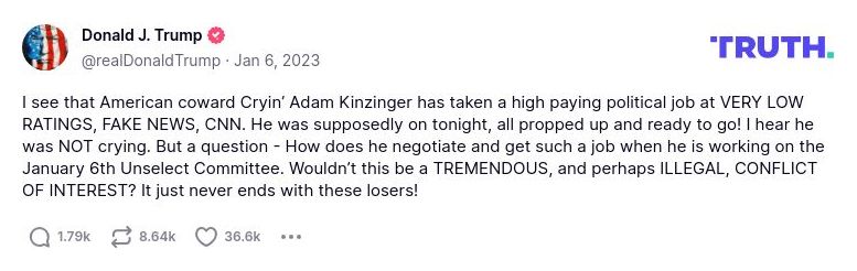 Post preview from Donald Trump