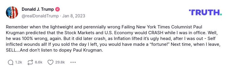 Post preview from Donald Trump