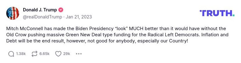 Post preview from Donald Trump