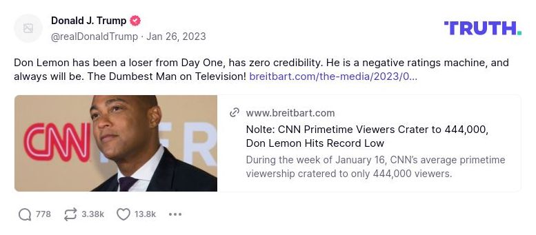 Post preview from Donald Trump