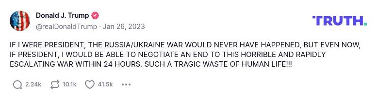 Post preview from Donald Trump