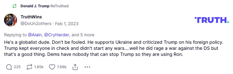 Post preview from Donald Trump