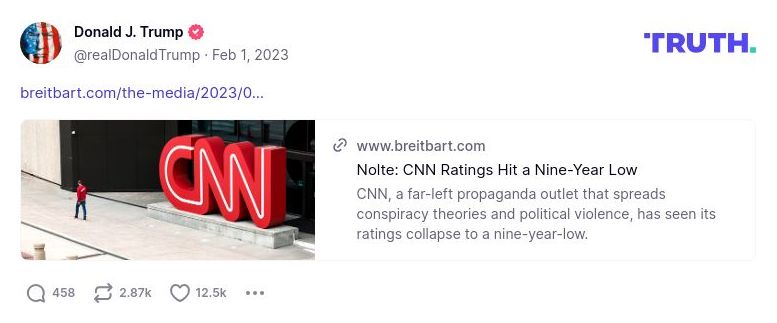 Post preview from Donald Trump