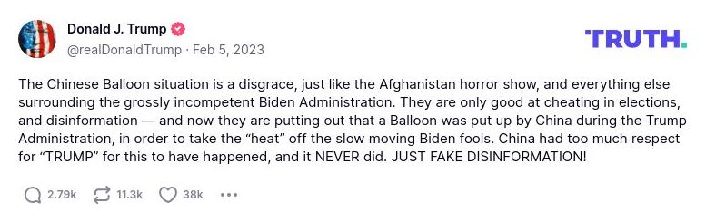 Post preview from Donald Trump