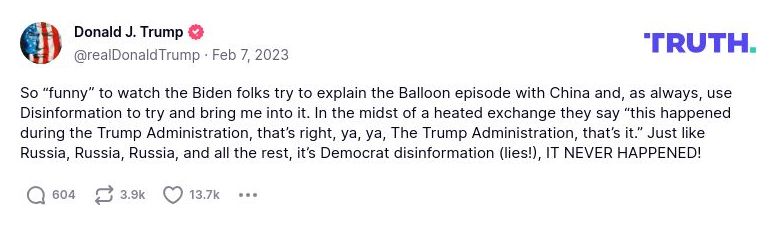 Post preview from Donald Trump