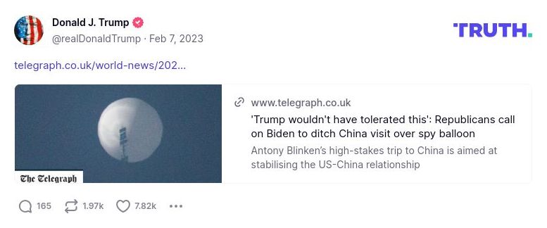 Post preview from Donald Trump