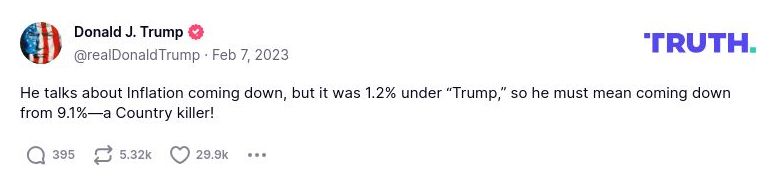 Post preview from Donald Trump