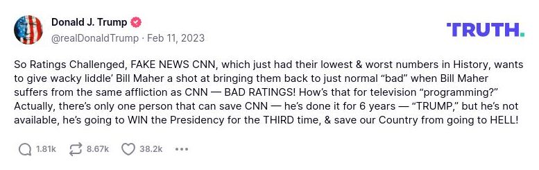 Post preview from Donald Trump