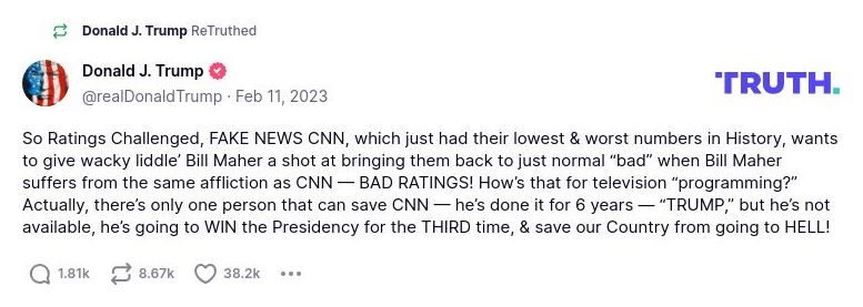 Post preview from Donald Trump