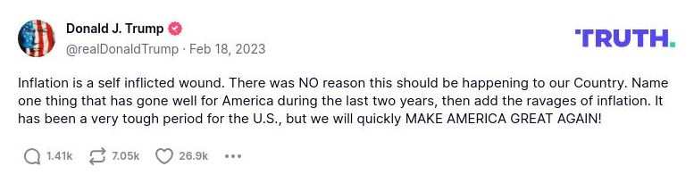 Post preview from Donald Trump