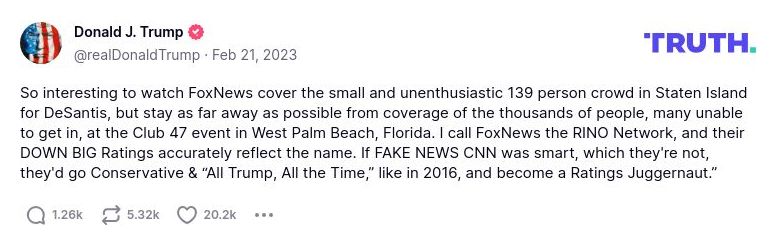 Post preview from Donald Trump