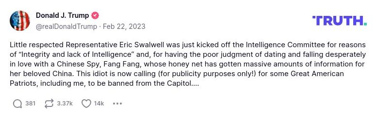 Post preview from Donald Trump